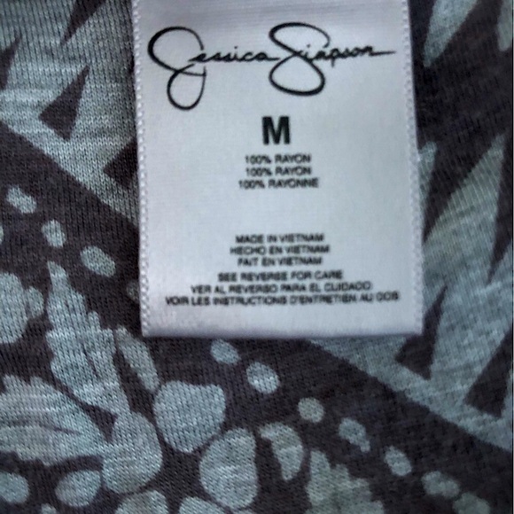 Jessica Simpson grey Aztec print maxi dress w/padded cups & racer back M 🎉SALE - Picture 10 of 15